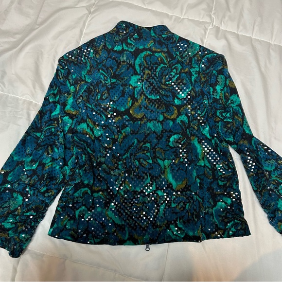 Perceptions Women Career Formal Jacket Blazer Size 4P Sparkle - Picture 5 of 5
